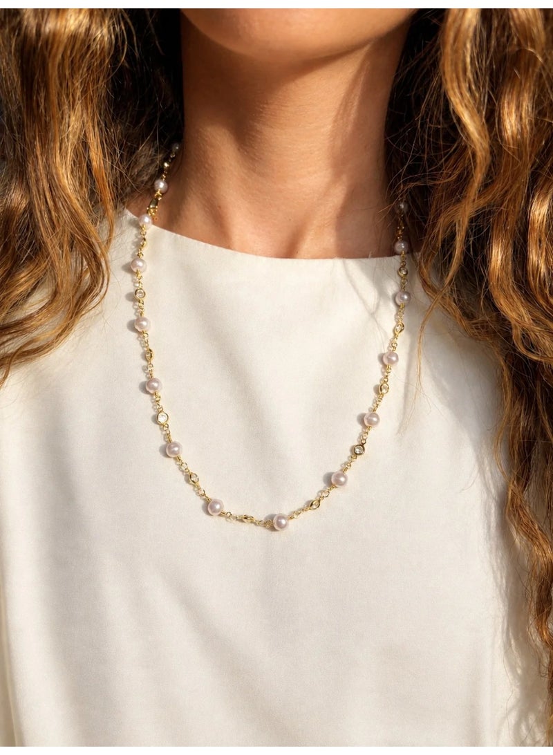 Urban Jewel endless pearl drop necklace 2.0 (gold plated) - Image 2