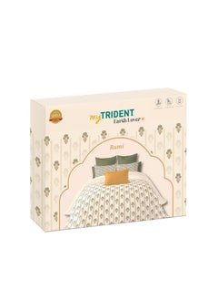Trident Trident Earth Lover King 3-Piece Bedsheet Set, 100% Cotton, Bedsheet for Double Bed (1 King Size Bedsheet with 2 Pillow Covers) Superior Softness, 144 Thread Count-Rumi  - Image 4