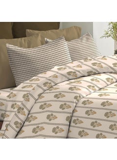 Trident Trident Earth Lover King 3-Piece Bedsheet Set, 100% Cotton, Bedsheet for Double Bed (1 King Size Bedsheet with 2 Pillow Covers) Superior Softness, 144 Thread Count-Rumi  - Image 3
