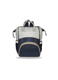 Chinmay Kids Baby Diaper Backpack For New Born Baby Mother Mom Stylish Polyester Organizer Bag For Casual Travel Outing & Traveling (Dark Blue Grey 16 X 9.5 X 7.5 In)  - Image 1