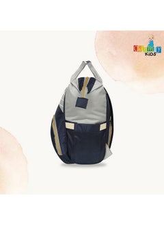 Chinmay Kids Baby Diaper Backpack For New Born Baby Mother Mom Stylish Polyester Organizer Bag For Casual Travel Outing & Traveling (Dark Blue Grey 16 X 9.5 X 7.5 In)  - Image 5