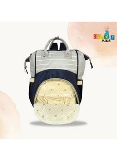 Chinmay Kids Baby Diaper Backpack For New Born Baby Mother Mom Stylish Polyester Organizer Bag For Casual Travel Outing & Traveling (Dark Blue Grey 16 X 9.5 X 7.5 In)  - Image 3