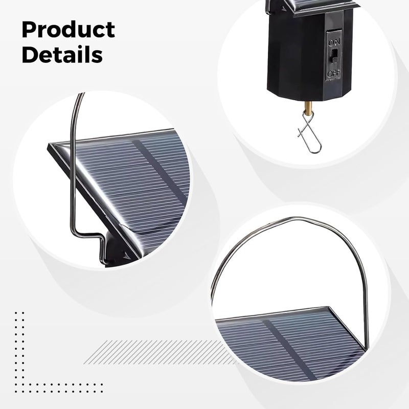 Solar Powered Revolving Wind Spinner Motor, Decorative Motor for Wind Chimes, Hanging Garden Spinners, 6.4 X 1.8 in, Large Load Capacity, One-Button Switch, Black - Image 5