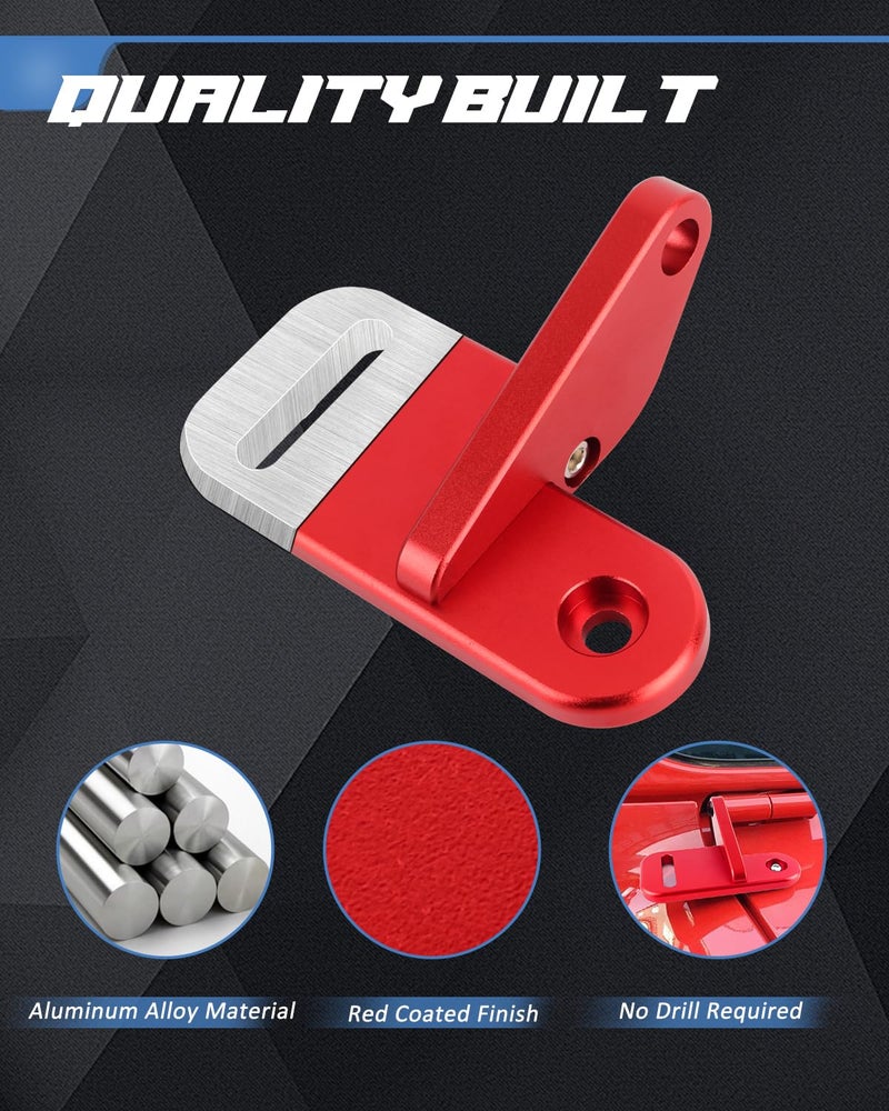 ADTOPI JL Cowl Light Mount, A Pillar Pod Light Holder Brackets Cube Light Mounting Brackets Compatible with Jeep JL JLU Wrangler & Gladiator JT 2018 2019 2020 2021 2022 2023 2024-Red - Image 2