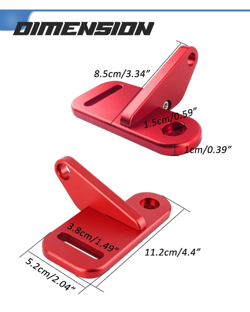 ADTOPI JL Cowl Light Mount, A Pillar Pod Light Holder Brackets Cube Light Mounting Brackets Compatible with Jeep JL JLU Wrangler & Gladiator JT 2018 2019 2020 2021 2022 2023 2024-Red - Image 5