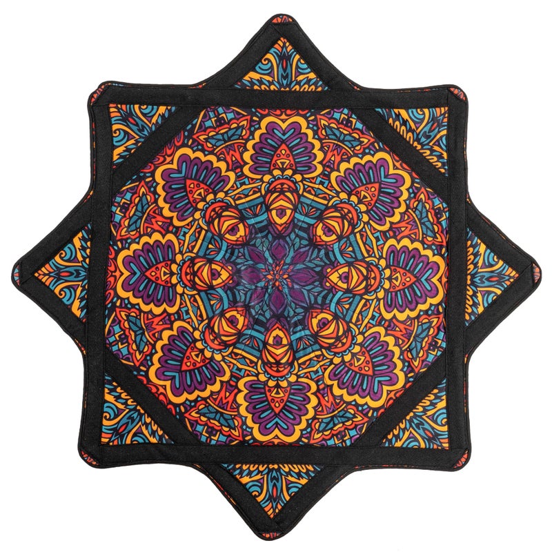 oazoxcx Beginner to Pro Spinning Cloth Flow Toy Colorful Juggling Prop 244 Inch 300 Grams Flow Star Style Mandala - Image 3
