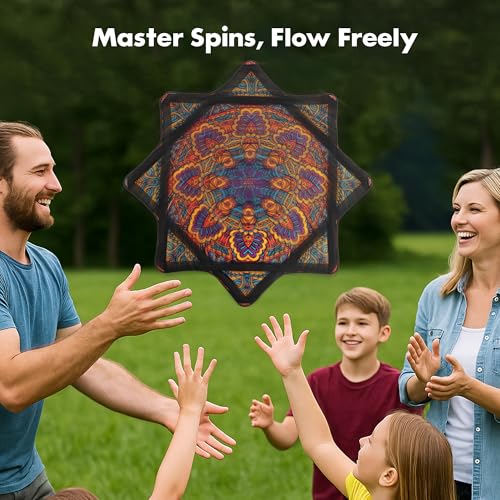 oazoxcx Beginner to Pro Spinning Cloth Flow Toy Colorful Juggling Prop 244 Inch 300 Grams Flow Star Style Mandala - Image 5