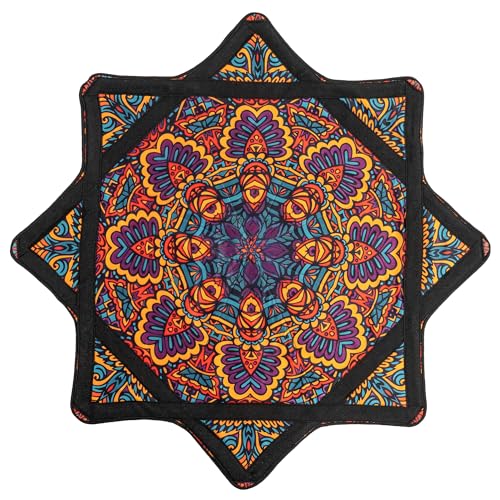 oazoxcx Beginner to Pro Spinning Cloth Flow Toy Colorful Juggling Prop 244 Inch 300 Grams Flow Star Style Mandala - Image 1