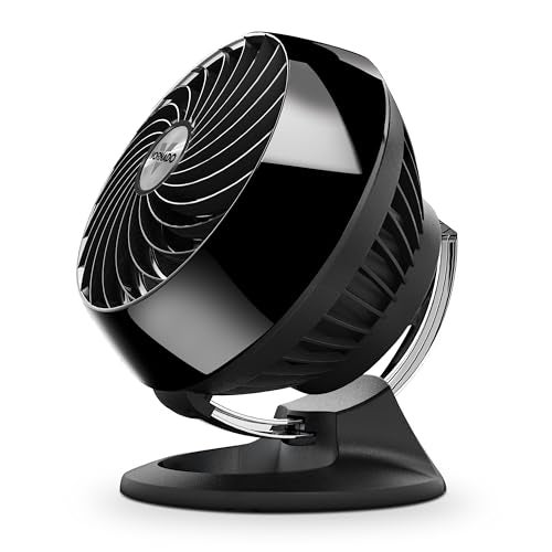 Vornado 160 Personal Air Circulator, Small Fan for Dorm, Desk, and Bedside, Powerful Personal Cooling, 2 Speed Settings, Vortex Air Circulation, Chrome Glide Bar, Multi-Directional Airflow, Black - Image 1