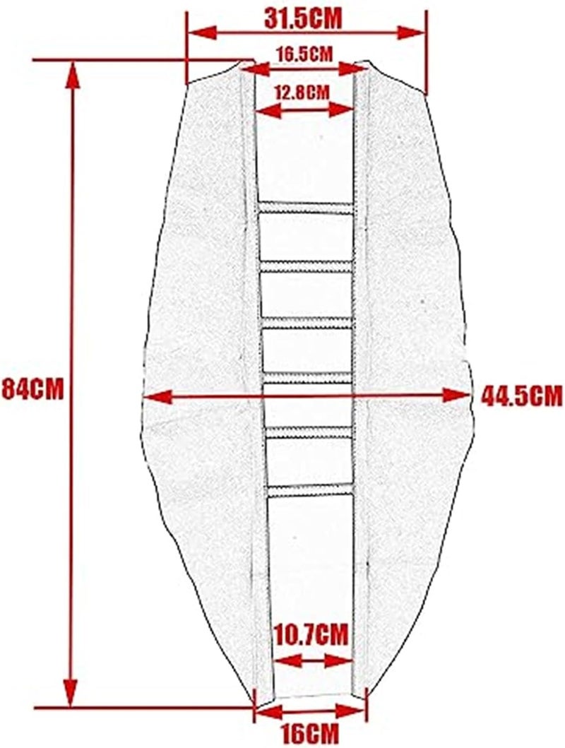 Vuzmode Motorcycle Pro Ribbed Rubber Gripper Seat Cover - Image 4