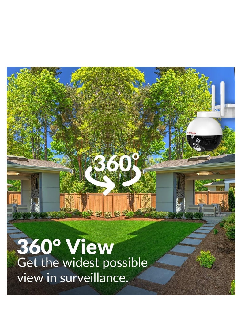 CP PLUS 4MP Wi-fi Full Color Outdoor Smart Security Camera , Alexa & OK Google | CP-Z43A - Image 3