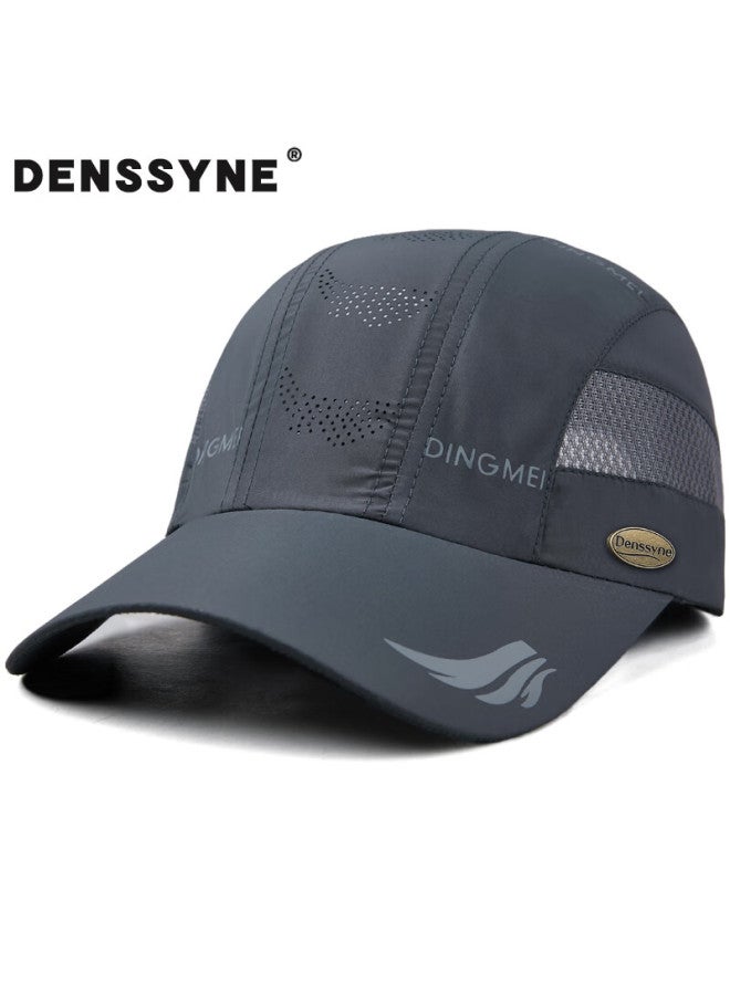 Denssyne Quick Dry Mesh Baseball Cap For Men, Summer Sun Hat For Marathon Running Sports, Breathable And Sun Protection - Image 1