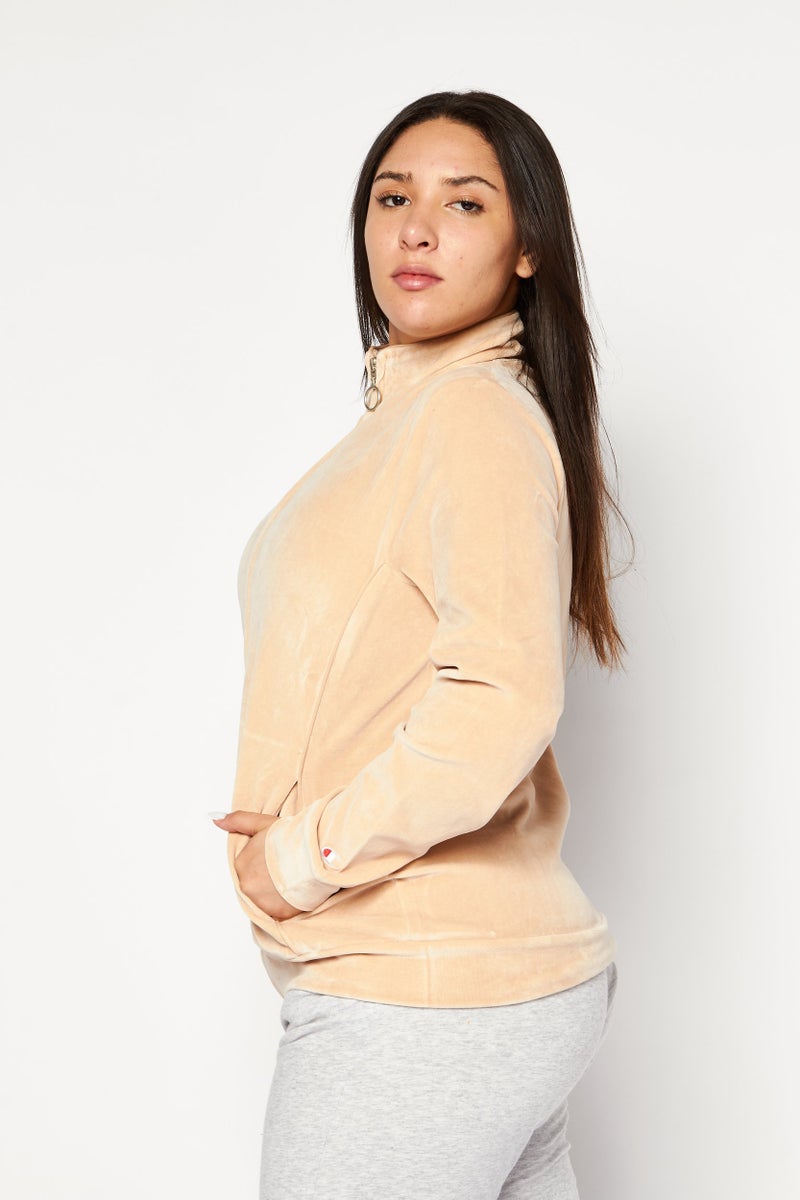 Champion سويت شيرت رياضي للنساء، لياقة، خوخي - Image 3