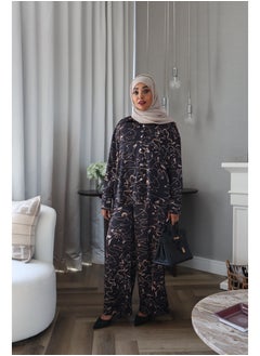 Jimmy Le Bond Chic Waves Matching Set – Premium Modest Wear (Brown Luxe)  - Image 1