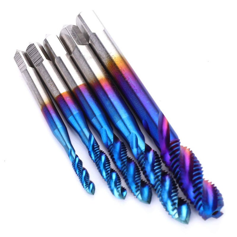5Pcs High Speed Steel S Thread Tap Set - e Coated Spiral Drill Bits for Tool, S Tapper for Metal & Woodworking Projects, & High Performance - Image 5