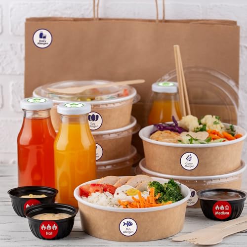 Kube with a K 1000 Stickers/Roll Fish Allergen Permanent 1 Inch Label Sticker - Image 5