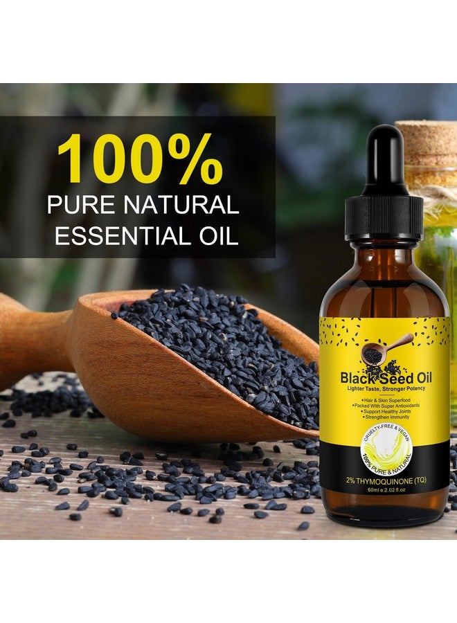 Generic Black Seed Oil Organic Cold Pressed Organic Black Seed Oil 100% Pure And Natural Liquid, Enriched With High Tq & Dynamic Harmony Of Omegas 3 6 9 For Dry Damaged Hair Growth Skin Care Nourishment  - Image 3