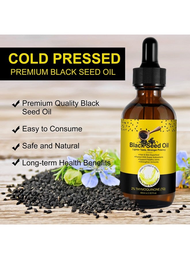 Generic Black Seed Oil Organic Cold Pressed Organic Black Seed Oil 100% Pure And Natural Liquid, Enriched With High Tq & Dynamic Harmony Of Omegas 3 6 9 For Dry Damaged Hair Growth Skin Care Nourishment  - Image 2