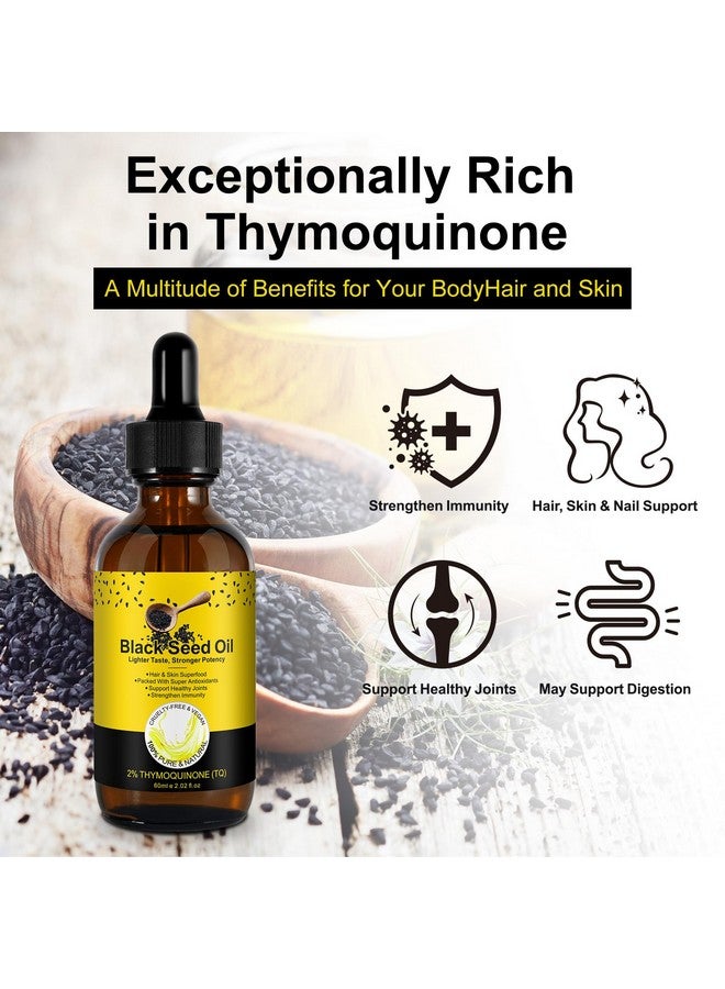 Generic Black Seed Oil Organic Cold Pressed Organic Black Seed Oil 100% Pure And Natural Liquid, Enriched With High Tq & Dynamic Harmony Of Omegas 3 6 9 For Dry Damaged Hair Growth Skin Care Nourishment  - Image 5