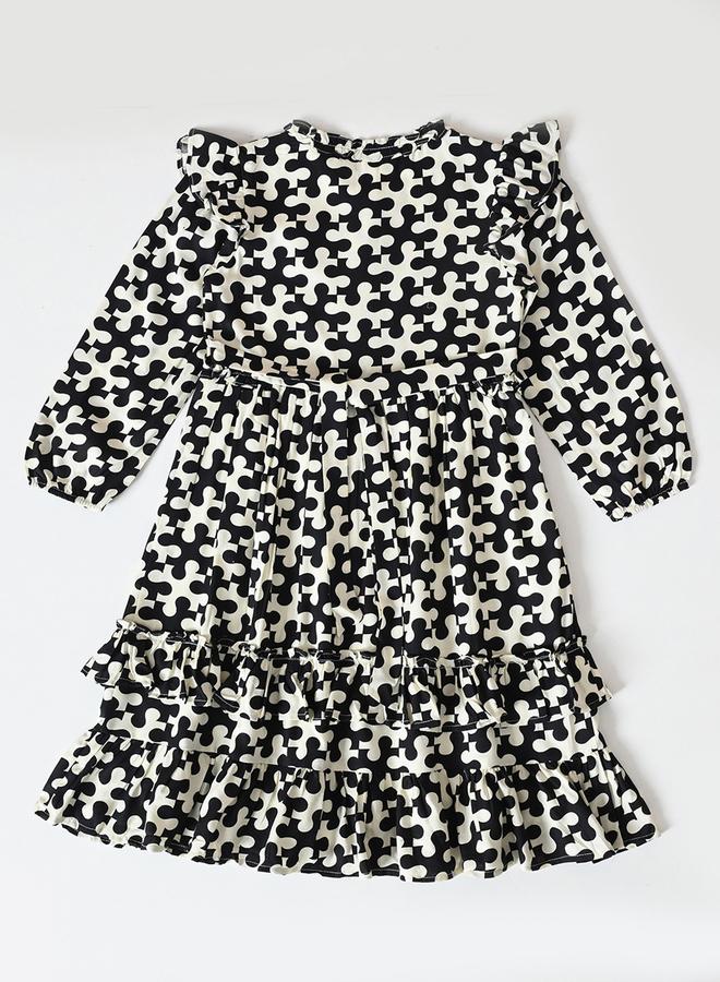 بيلا مودا فستان مكشكش مطبوع - Image 3