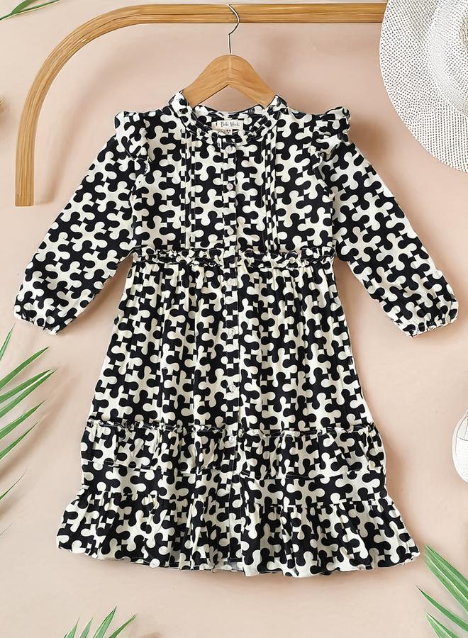 بيلا مودا فستان مكشكش مطبوع - Image 1