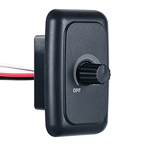 briidea 12V Dimmer Switch, Briidea RV 12V 5A 60W Dimmer Switch for LED, Halogen, Incandescent, Used for RVs, Travel Trailers, Marine, Auto, Black - Image 1