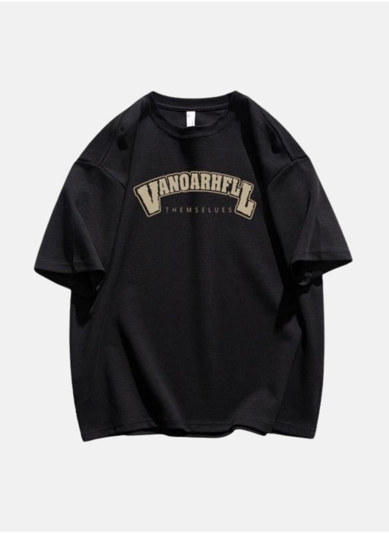 Thirty-One VANOARHFL Printed Black Unisex Oversized T-shirt  - Image 1