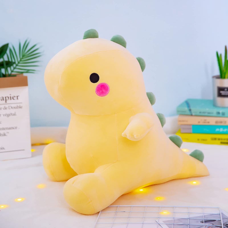 DUANMUL Plush Dinosaur Toy - 8in Stuffed Animal for Kids, Cute & Soft Dino Doll Gift (Yellow) - Image 2