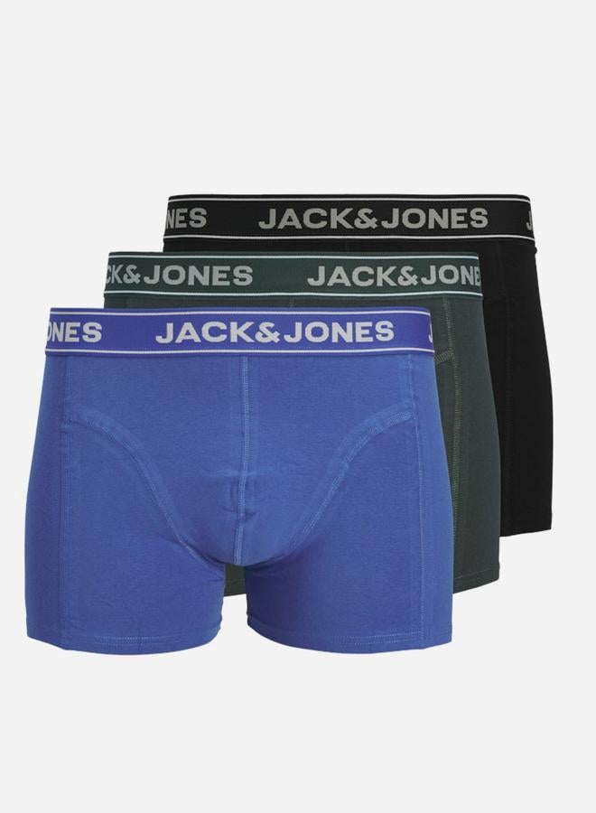 جاك اند جونز حزمة من 3 سراويل داخلية بخصر مطبع - Image 1