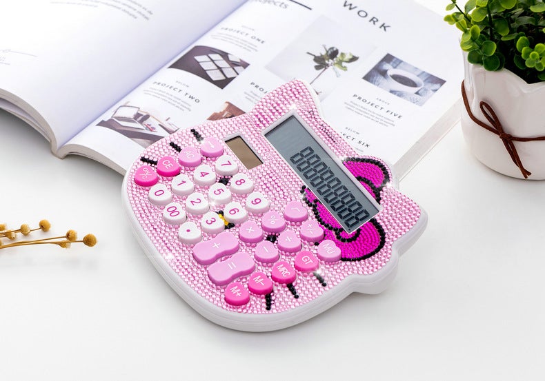 Pink 12-Digit Solar Calculator - Extra-Large LCD 45-Angle Display, Durable Silicone Buttons Handheld Calculator for Home Office Adults Students - Image 2
