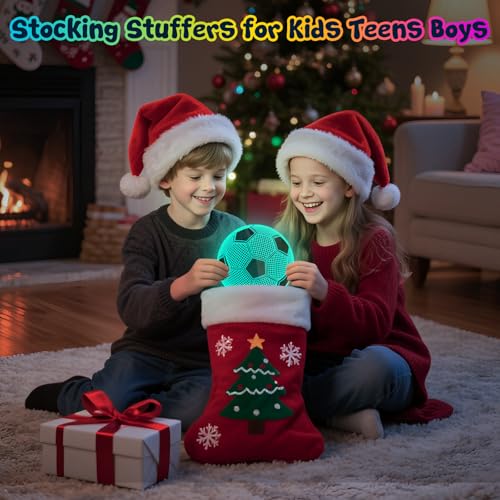 Linkax Soccer Gifts Stocking Stuffers for Kids Teens Boys Girls, Soccer Ball 3D Illusion Lamp Night Light Room Decor 16 Colors Change, Birthday Christmas Gifts for Kids 6 7 8 9 10 11 12 Year Old Boy - Image 3