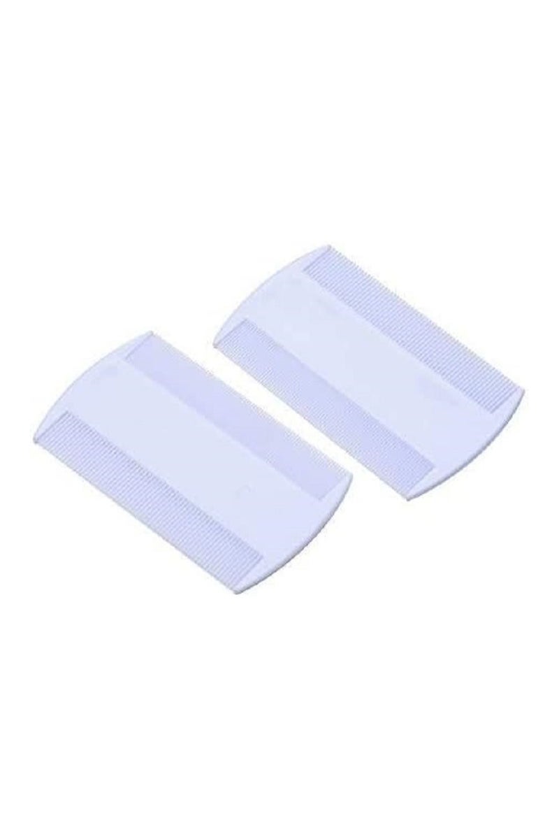 White Durable Comb - Double Sided Hair Lice Removal Comb - Effective and Safe for All Ages (2 Pack) - Image 1