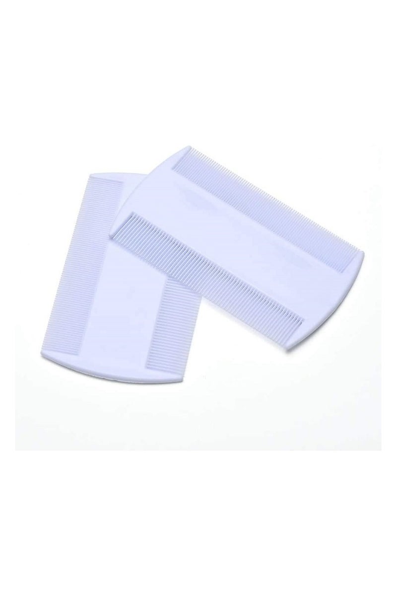 White Durable Comb - Double Sided Hair Lice Removal Comb - Effective and Safe for All Ages (2 Pack) - Image 2