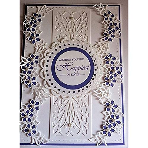 VVS Metal Die Cuts Set Include 4 Different Patterns Round Lace Flower Border Cutting Dies Cut Stencils for Scrapbooking Photo Album Decorative Embossing Paper Dies for Card Making Template (Silver) - Image 4