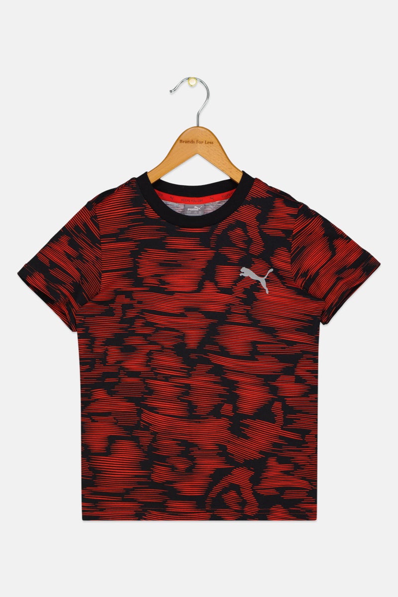 PUMA Kids Boy Regular Fit Brand Logo Outdoor T-Shirt, Multicolor - Image 2