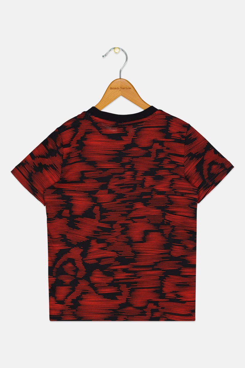 PUMA Kids Boy Regular Fit Brand Logo Outdoor T-Shirt, Multicolor - Image 3