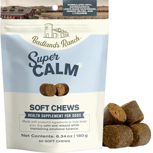 Badlands Ranch Super Calm Soft Chews for Dogs – Superfood Blend with Ashwagandha, Lion’s Mane Mushroom & L-Theanine – 60 Soft Chews - Image 1