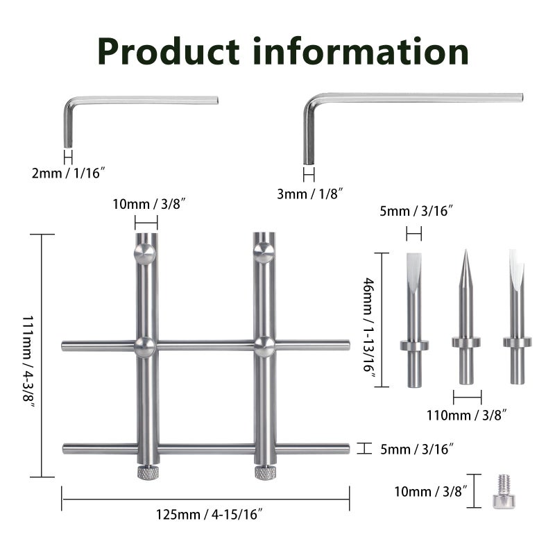 eTone Ultra Fine Photo Accessories Spanner Wrench Tool For SLR DSLR Large Format Camera Lens Repair Opening Retaining Ring Remover, Anti-Magnetic 3 Tips, 6 Screws and 2 Hexagon. - Image 5