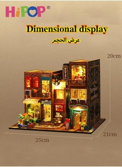 HIPOP DIY Doll House,European Dollhouse Kit Villa Model with Light,Mini DIY Dollhouse Accessories  - Image 4