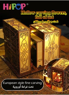 HIPOP DIY Doll House,European Dollhouse Kit Villa Model with Light,Mini DIY Dollhouse Accessories  - Image 2