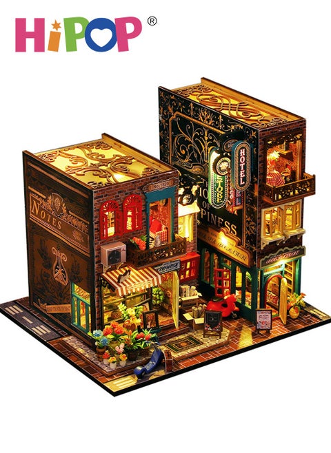 DIY Doll House,European Dollhouse Kit Villa Model with Light,Mini DIY Dollhouse Accessories