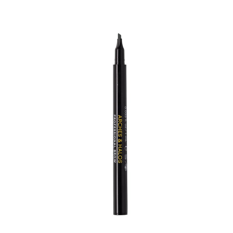 Arches & Halos Microblading Brow Shaping Pen - Fuller, More Defined Brow - Long-lasting, Smudge Resistant, Rich Color - Vegan and Cruelty Free Makeup - Charcoal - 1 ml - Image 1