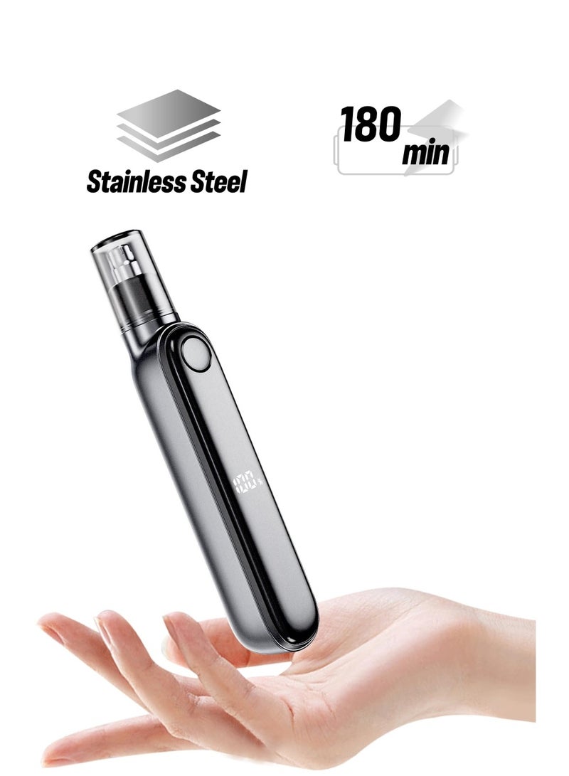 Excefore Nose Hair Trimmer with LCD Display, USB Rechargeable Ear and Nose Trimmer for Men Women, Waterproof Dual Edge Blades Ear and Nose Hair Trimmer Clipper Nose Trimmer Nose Clippers - Image 1