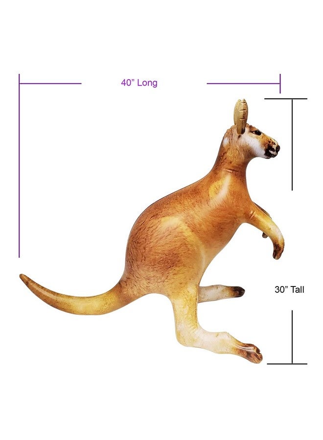 Jet Creations Kangaroo Air Stuffed Animal 40 Inch Blow Up Australia Safari Animal Figure Pool Party Decoration Birthday Gift Toys For Kids Decorations Multicolor Anroo40 - Image 3