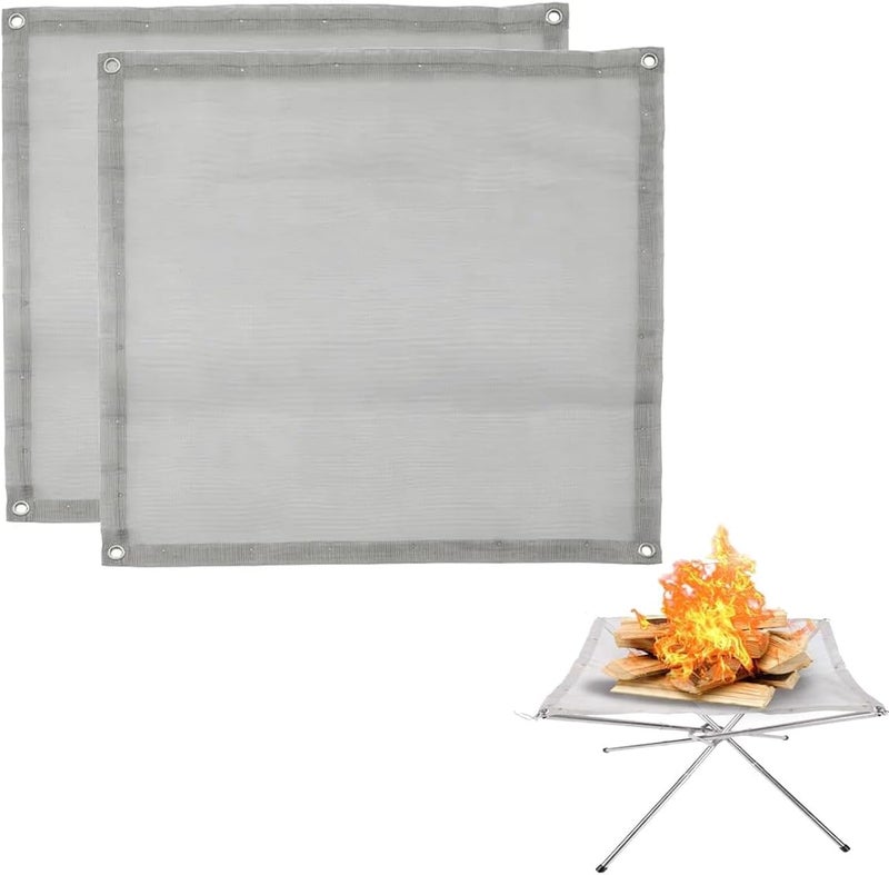 OutyFun 22inch Fire Mesh, Replacement Fire Mesh for Portable Fire Pit, for The Same 22-inch Product on The Market（Two meshes） - Image 1