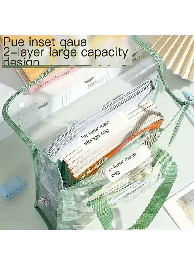 Two Packs A4 Transparent Book Storage Bags Durable Multi-Functional Organizer For School Office Travel Home - Image 5
