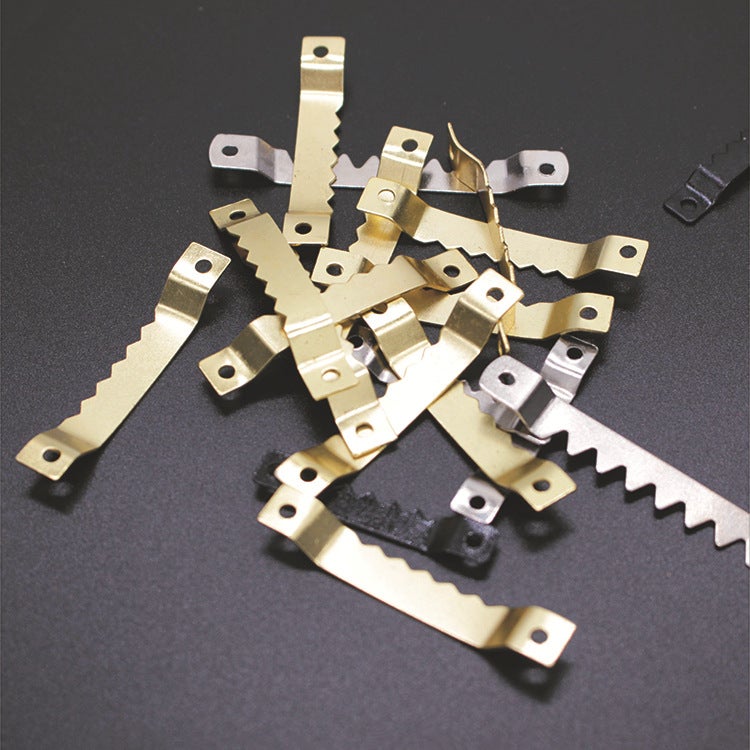 Serrated Hook Single-Sided Picture Frame Accessories Two-Eye Hidden Hook Cross-Stitch Clock Rack DIY Hardware DIY Crafts
