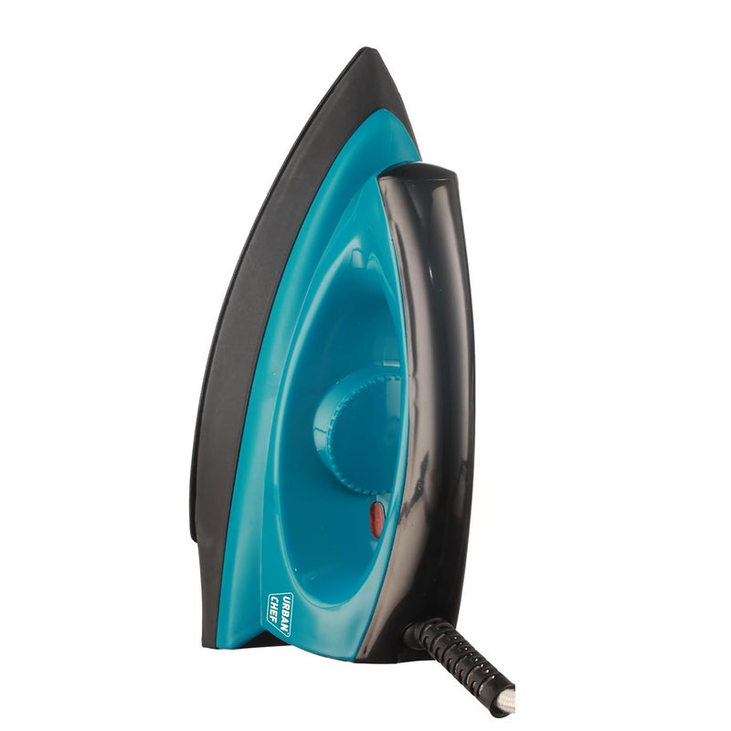 Urban Chef Ease Pro Iron Press 1 Year Warranty1000 Watt Iron Box Press Iron Electric IronDry IronIron for Clothes Press Light Weight NonStick Coated Heavy Sole PlateTurquoise Black - Image 1