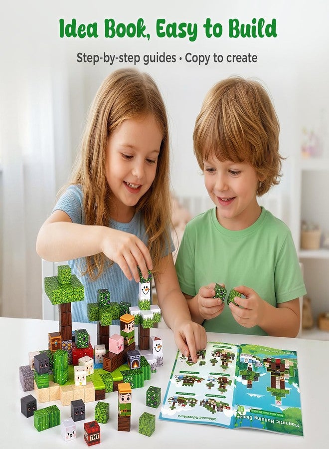 3 otters 150PCS Magnetic Blocks, with a Storage Bag, Forest Explorer - Image 4