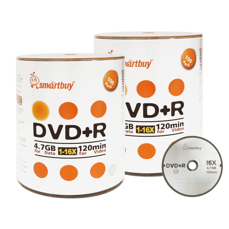 Smartbuy Smart Buy 200 Pack DVD+R 4.7gb 16x Logo Blank Data Video Movie Recordable Disc, 200 Disc 200pk - Image 2